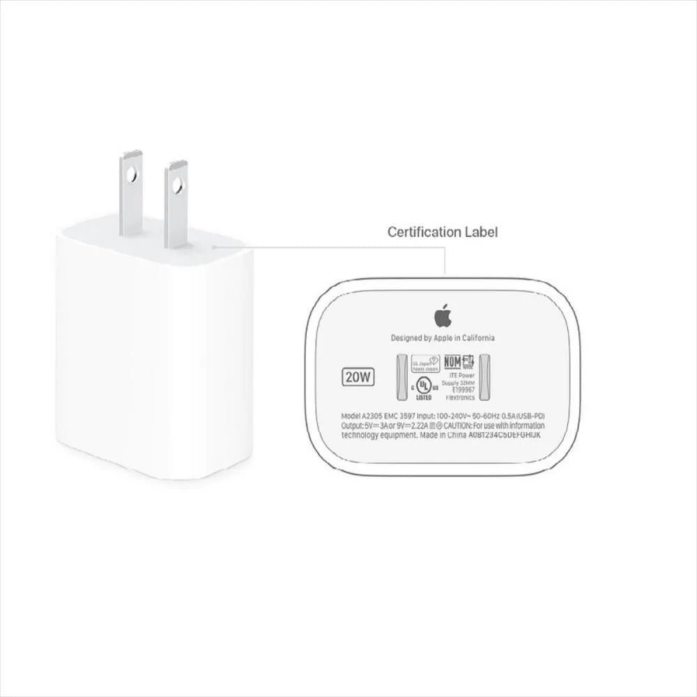 Adaptador 20W - Cargador 20W CARGA RAPIDA